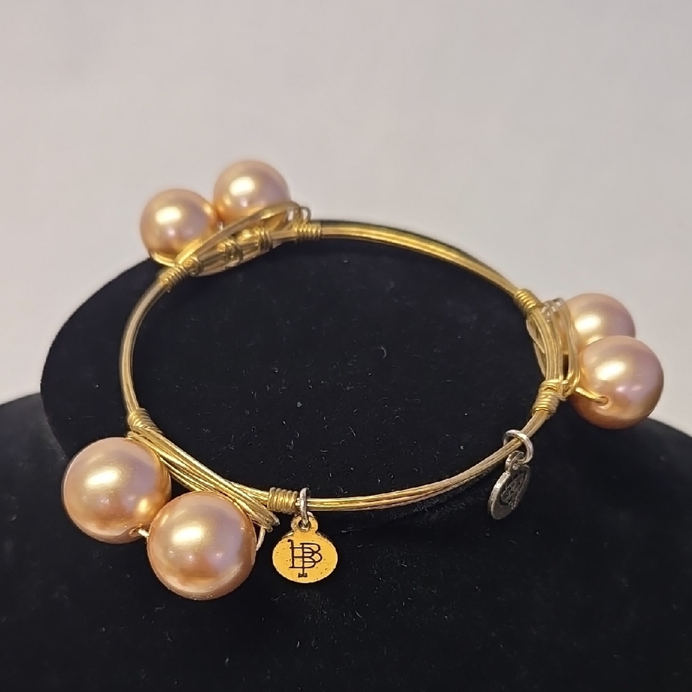 Bourbon And Bowties Goldtone Pearl Bracelet
